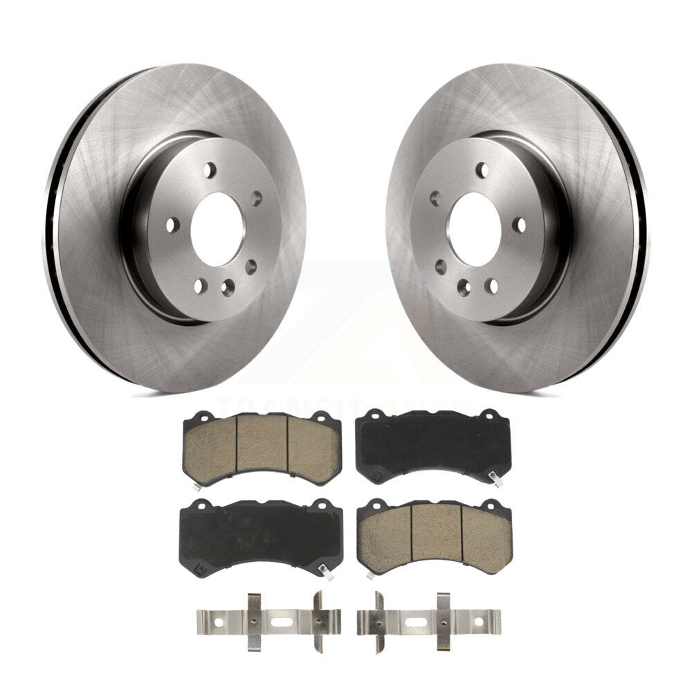 Disc Brake Rotors And Ceramic Pads Front Kit For Cadillac ATS V