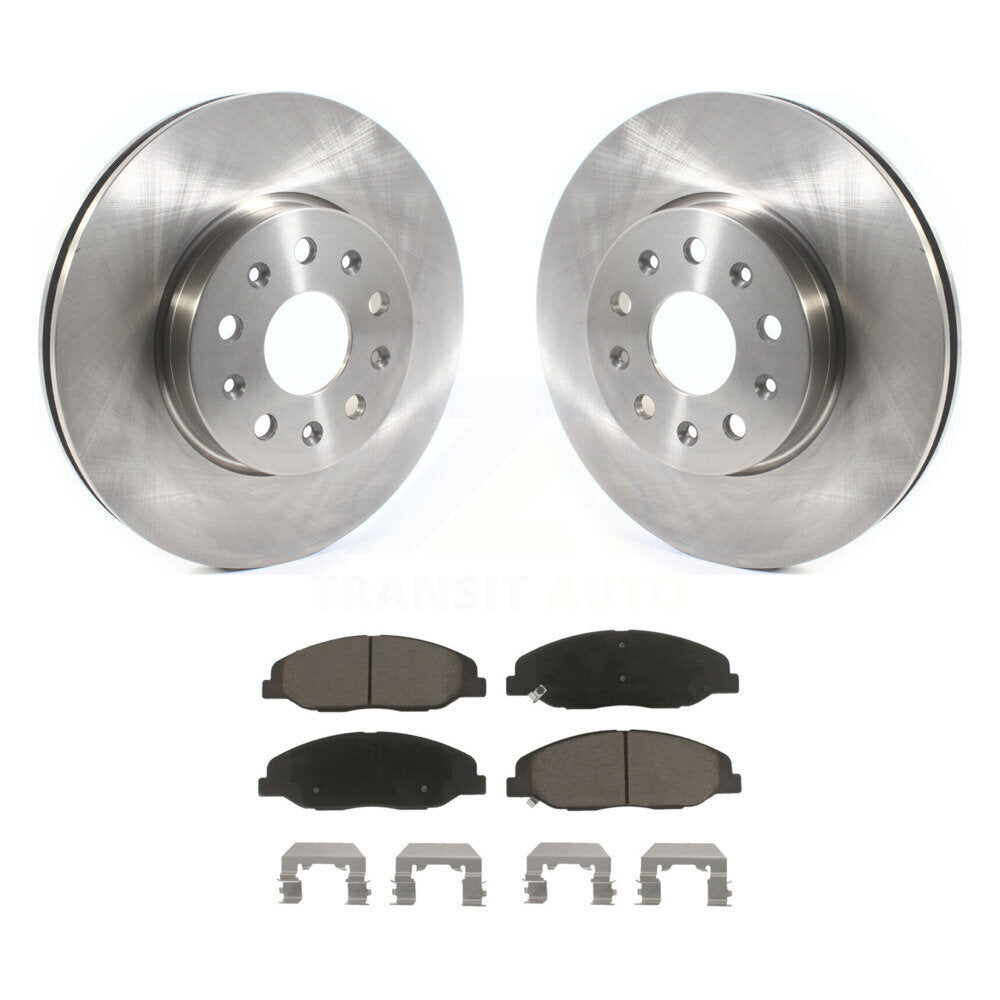 Brake Rotor And Ceramic Pad Front Kit For Cadillac CTS Without Heavy Duty Brakes