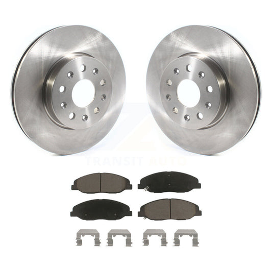 Brake Rotor And Ceramic Pad Front Kit For Cadillac CTS Without Heavy Duty Brakes