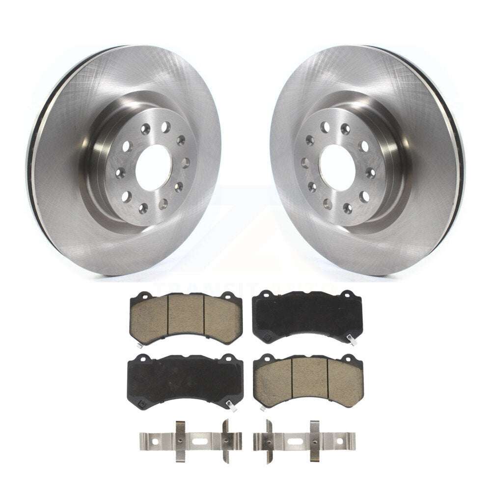 Disc Brake Rotors And Ceramic Pads Front Kit For Cadillac CTS