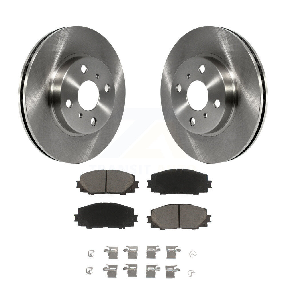 Disc Brake Rotors And Ceramic Pads Front Kit For Toyota Yaris Prius C Scion iQ