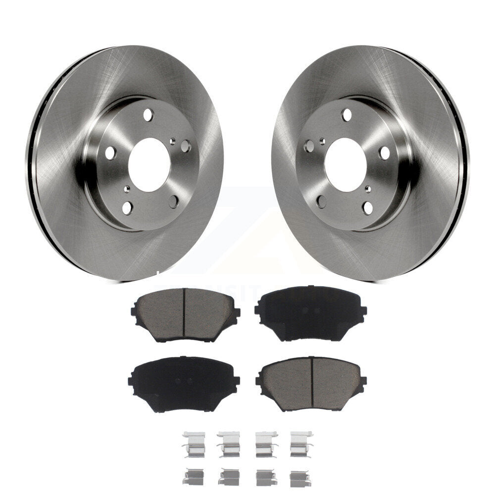 Disc Brake Rotors And Ceramic Pads Front Kit For Toyota RAV4