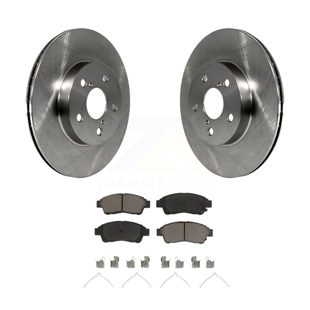 Disc Brake Rotors And Ceramic Pads Front Kit For 1996-2000 Toyota RAV4