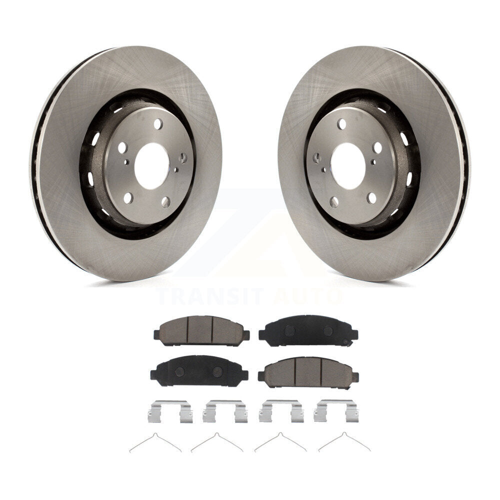 Disc Brake Rotors And Ceramic Pads Front Kit For 2009-2016 Toyota Venza