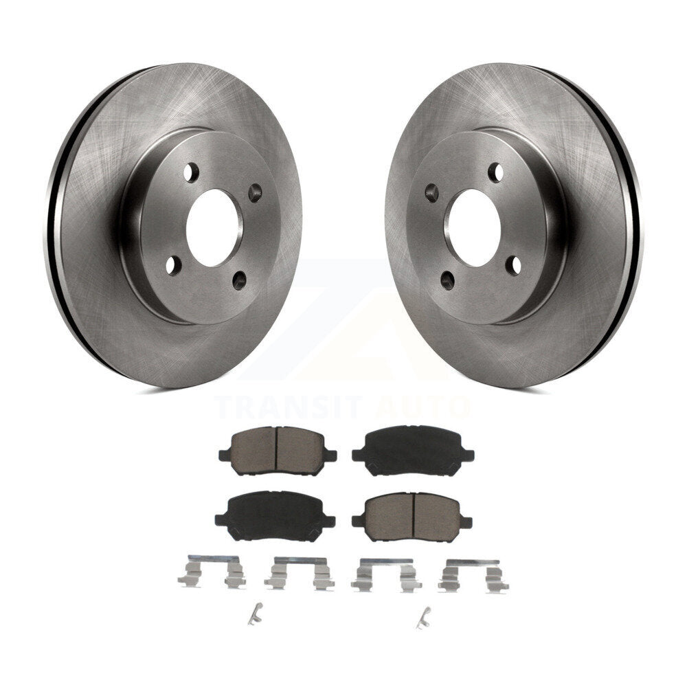 Brake Rotor And Ceramic Pad Front Kit For Chevrolet Cobalt Pontiac G5 Saturn Ion