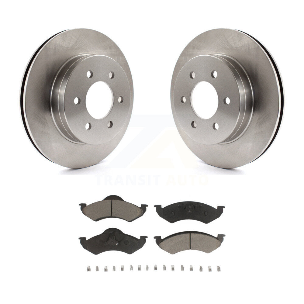 Disc Brake Rotors And Ceramic Pads Front Kit For 2000-2002 Dodge Dakota Durango