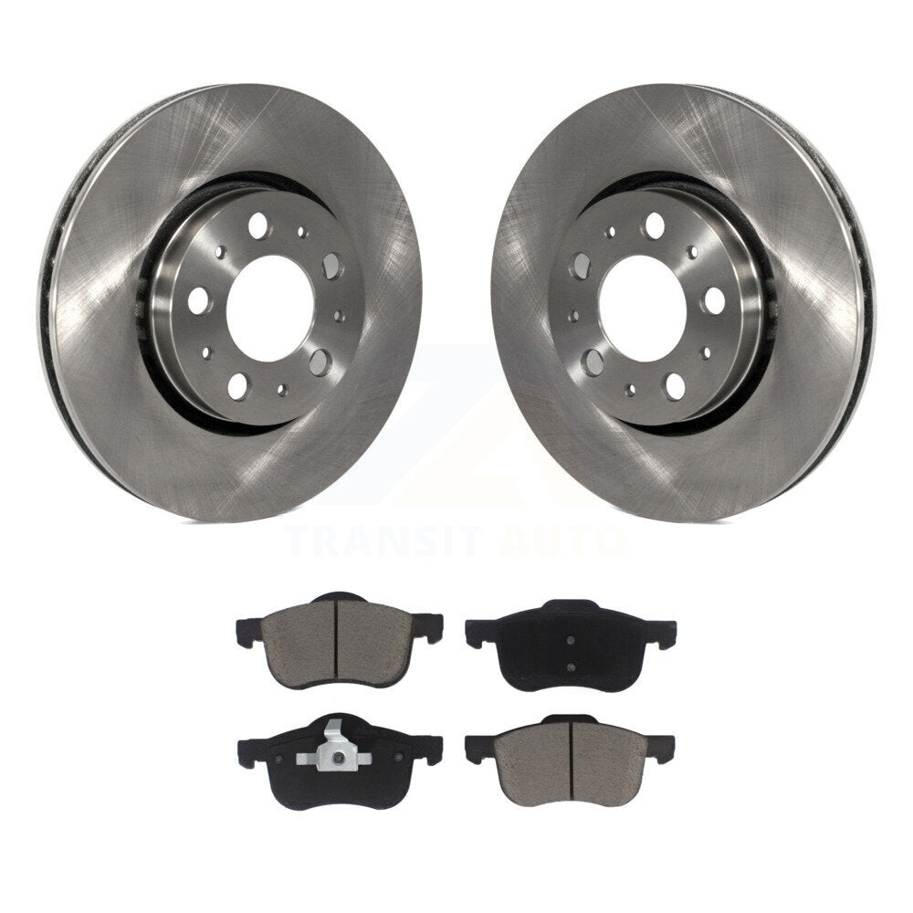 Disc Brake Rotors And Ceramic Pads Front Kit For Volvo S60 XC70 V70 S80