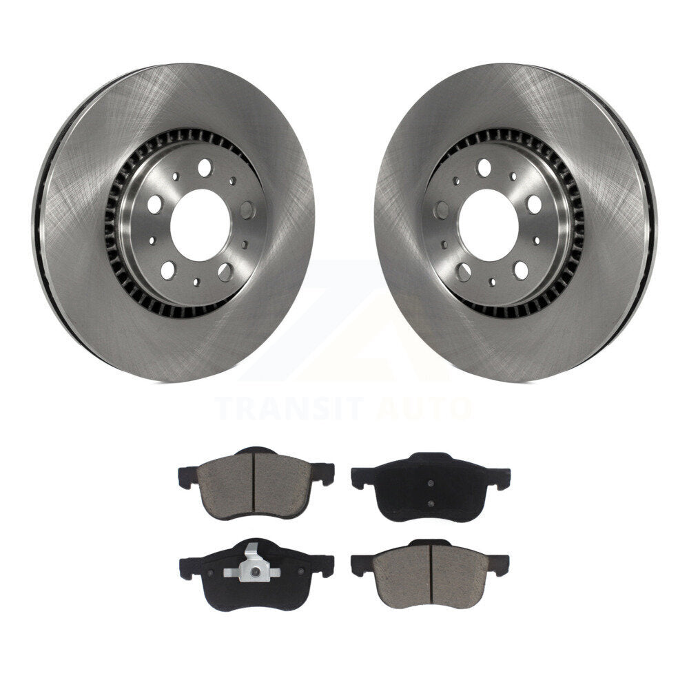 Disc Brake Rotors And Ceramic Pads Front Kit For Volvo S60 XC70 V70 S80