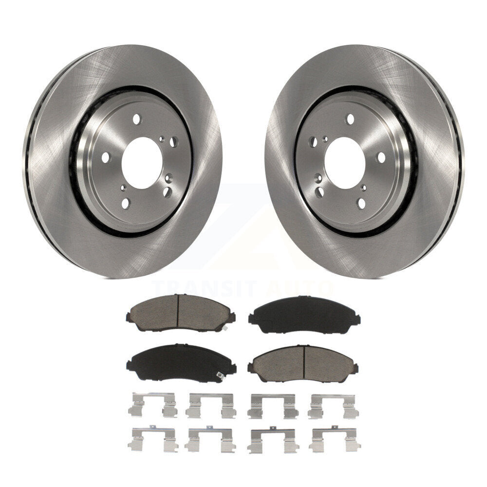 Disc Brake Rotors And Ceramic Pads Front Kit For Honda Pilot Ridgeline Acura MDX