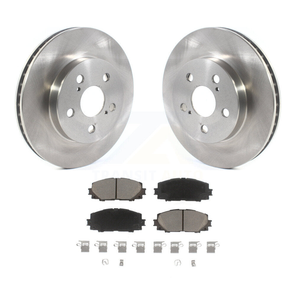 Disc Brake Rotors And Ceramic Pad Front Kit For Toyota Corolla Prius Prime AWD-e