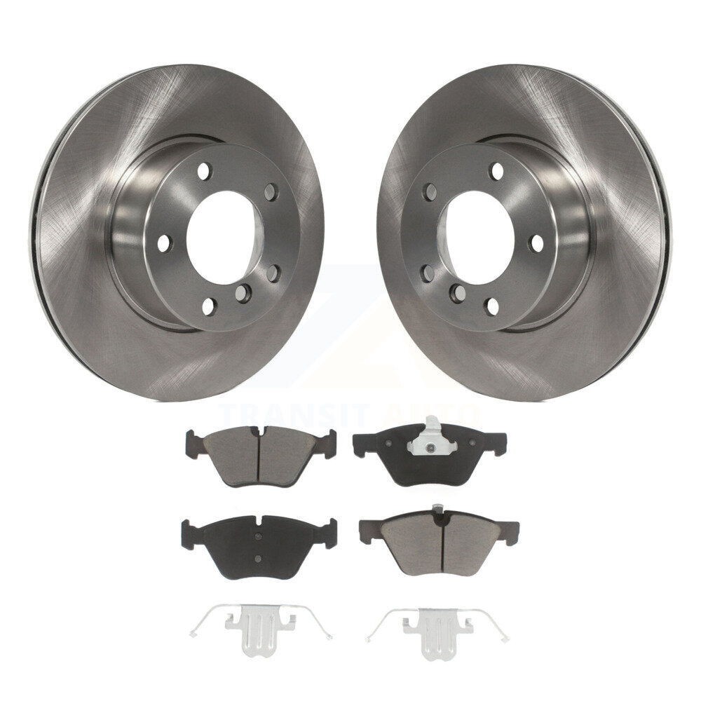 Disc Brake Rotors And Ceramic Pads Front Kit For BMW 528i 525i