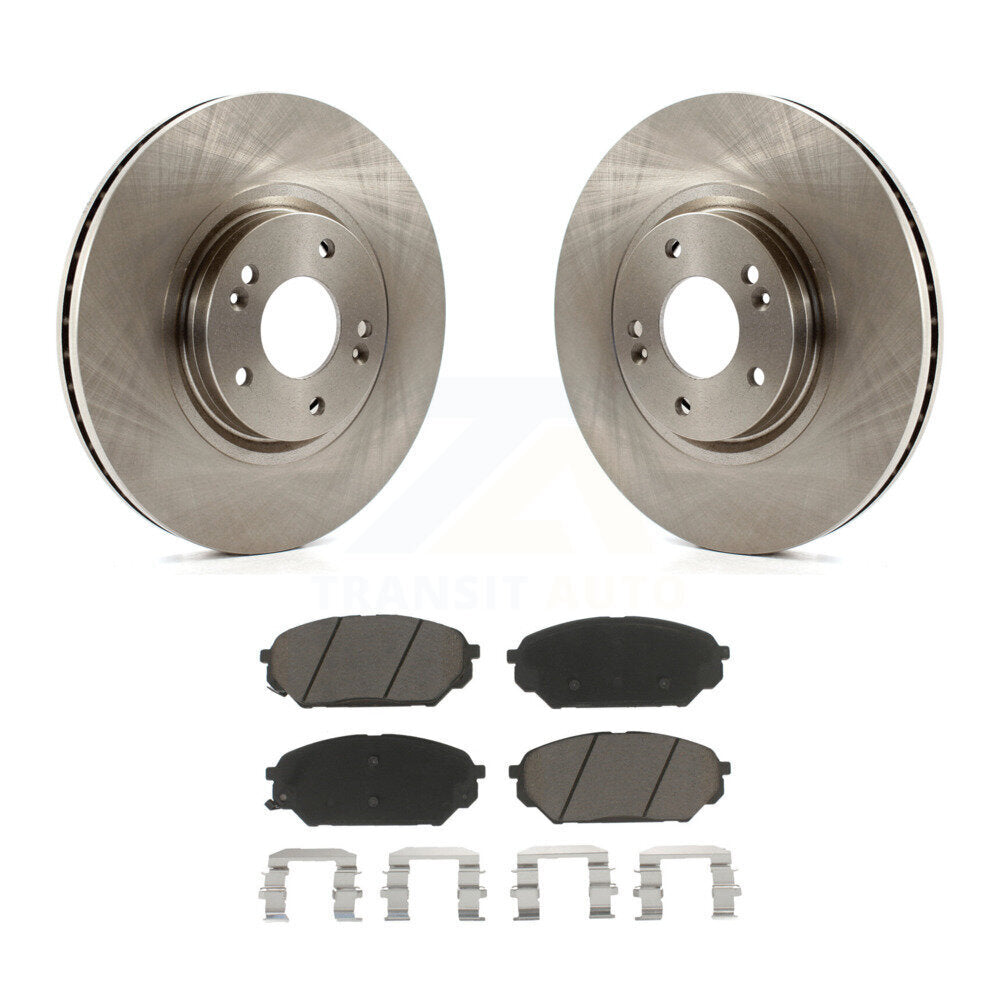 Disc Brake Rotors And Ceramic Pads Front Kit For 2007-2012 Hyundai Veracruz