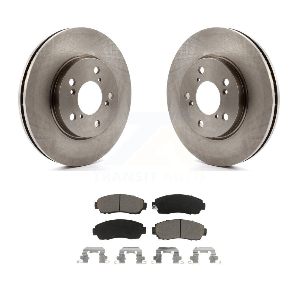 Disc Brake Rotors And Ceramic Pads Front Kit For 2005-2010 Honda Odyssey