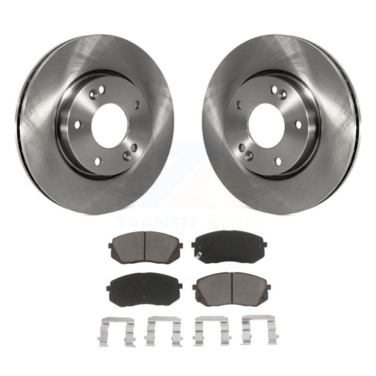 Disc Brake Rotors And Ceramic Pads Front Kit For 2010-2012 Kia Rondo
