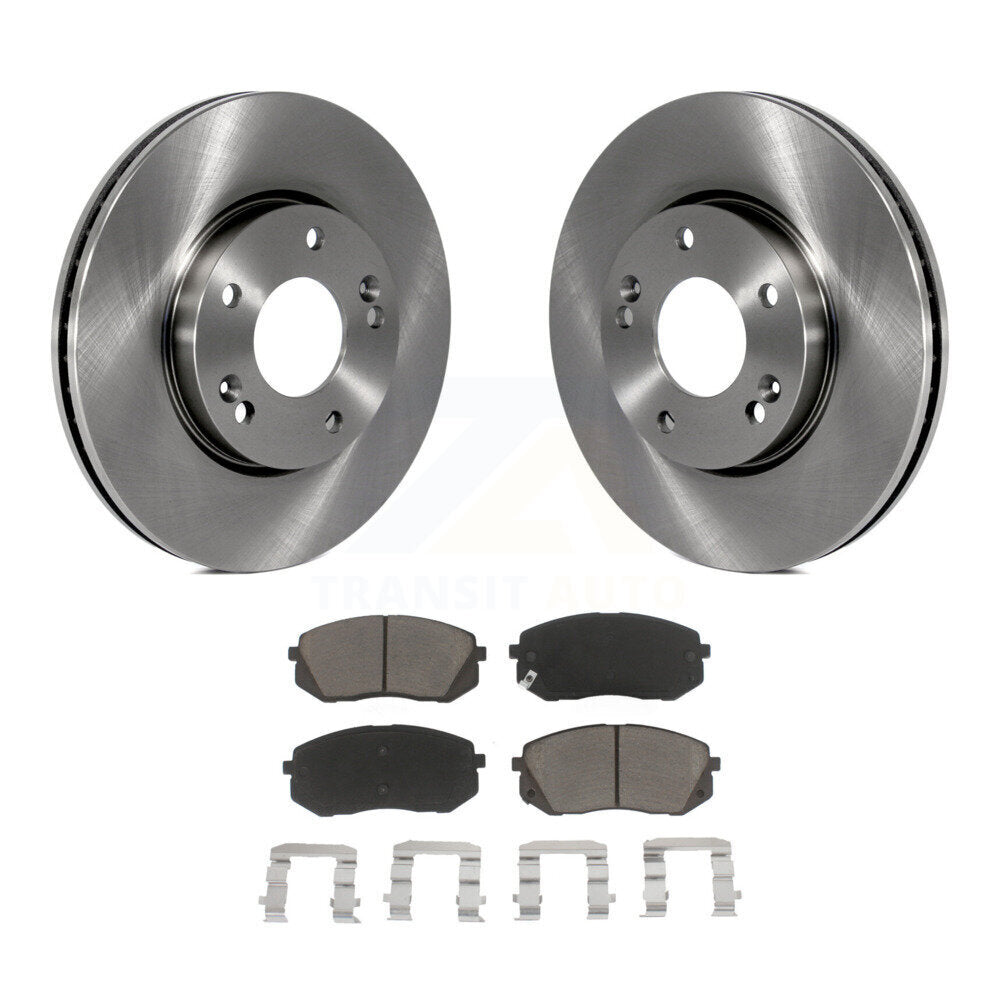 Disc Brake Rotors And Ceramic Pads Front Kit For 2007-2009 Kia Rondo
