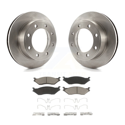 Disc Brake Rotors And Ceramic Pads Front Kit For Ford F-550 Super Duty F-450