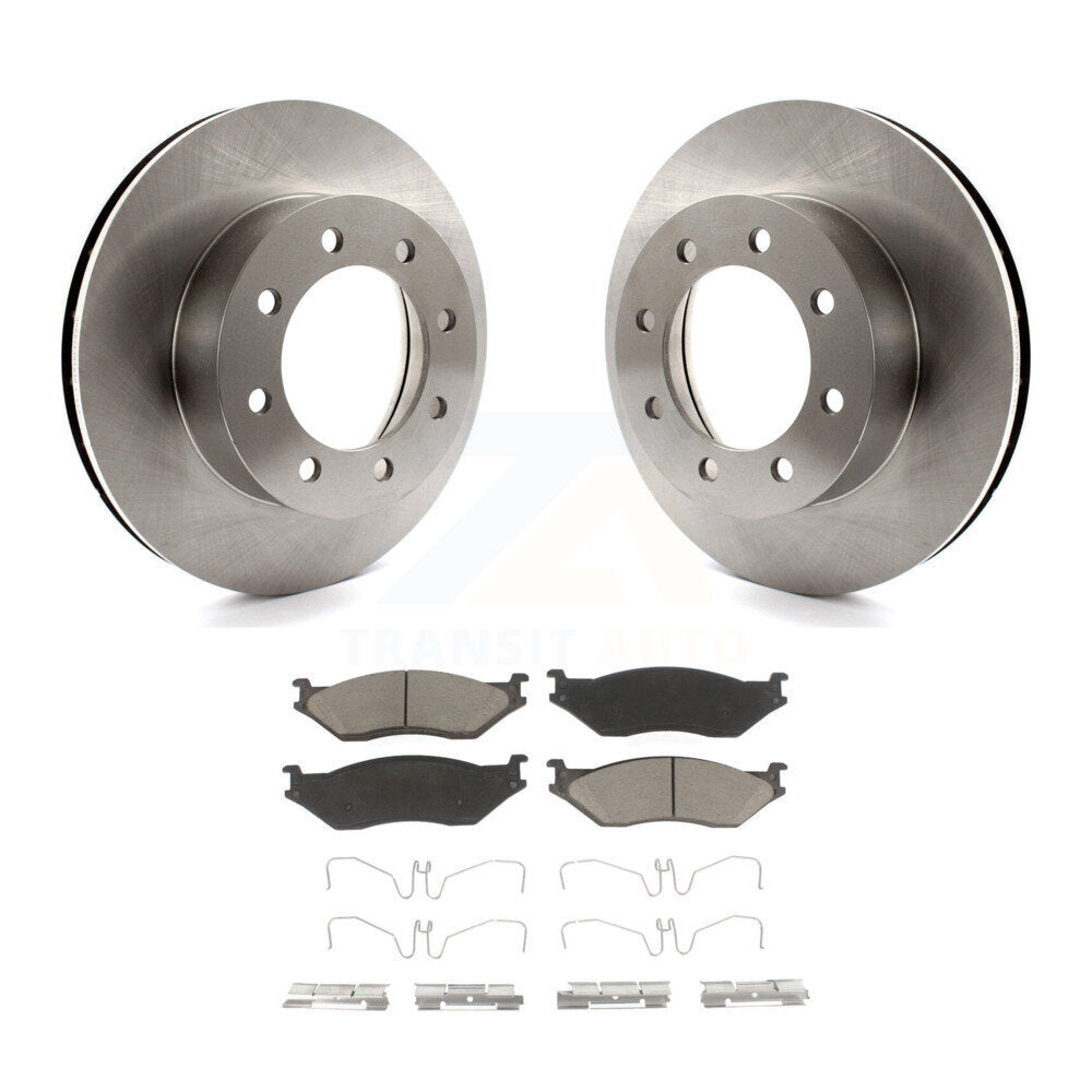 Disc Brake Rotor And Ceramic Pad Front Kit For Ford E-550 Super Duty F-450 F-550