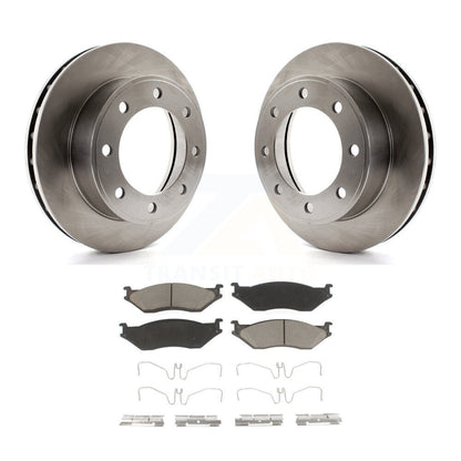 Disc Brake Rotors And Ceramic Pad Front Kit For 1999 Ford F-450 Super Duty F-550