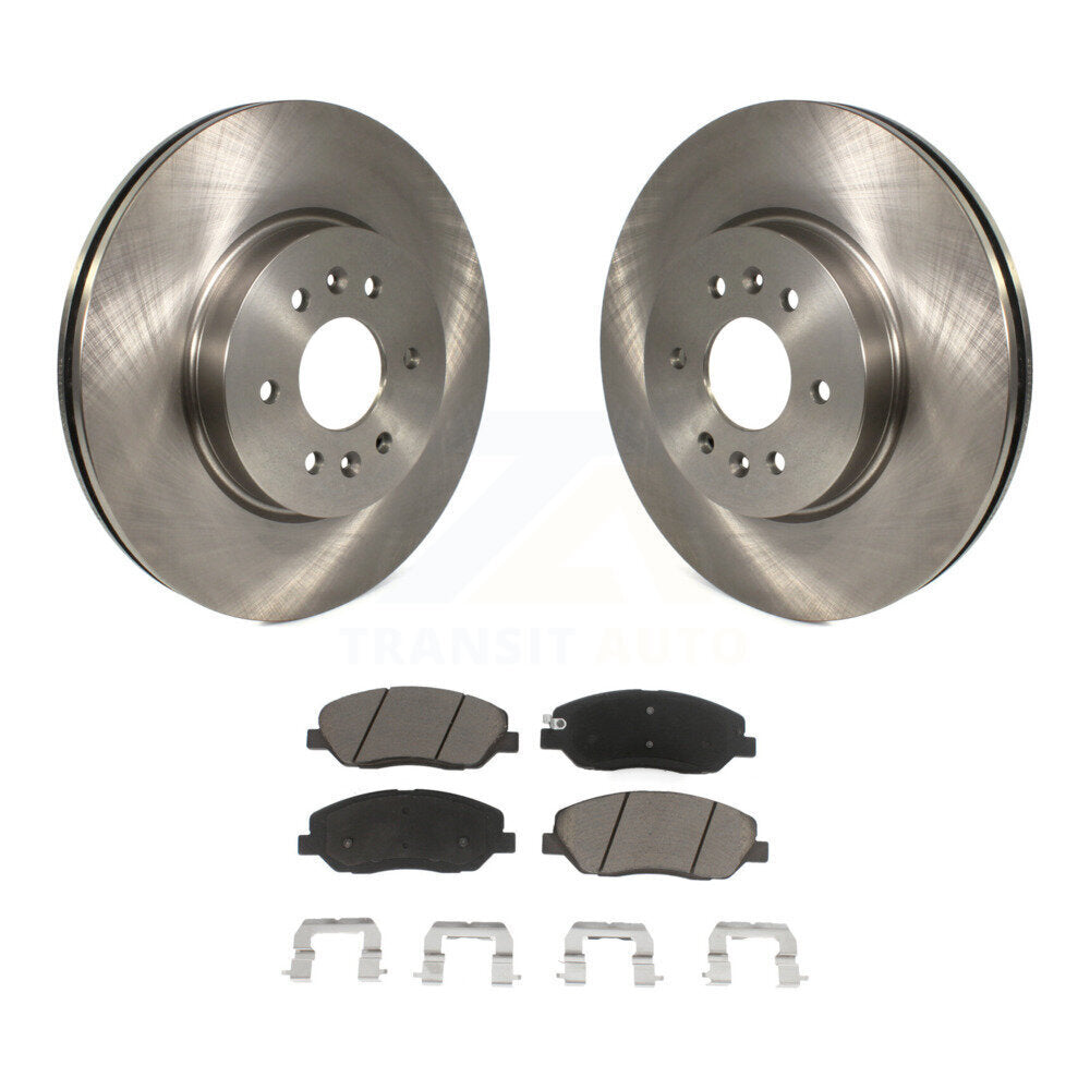 Disc Brake Rotors And Ceramic Pads Front Kit For 2009-2011 Kia Borrego
