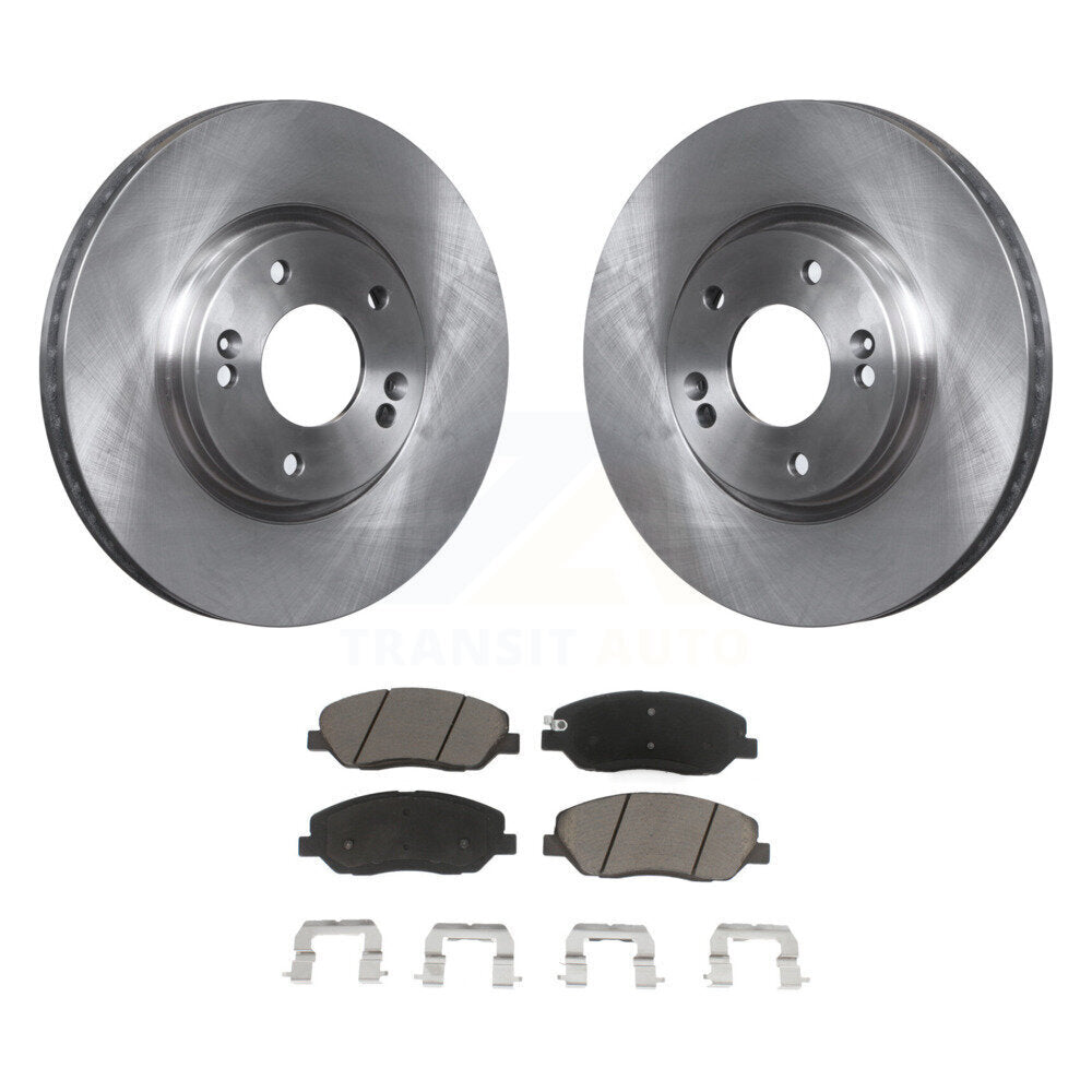 Disc Brake Rotors And Ceramic Pads Front Kit For 2007-2009 Hyundai Santa Fe