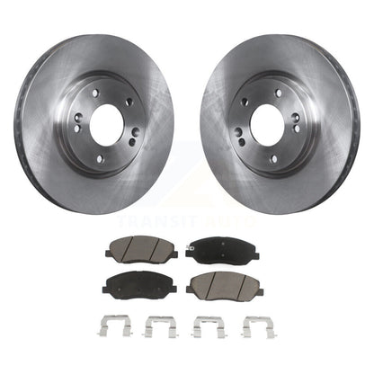 Disc Brake Rotors And Ceramic Pads Front Kit For 2007-2009 Hyundai Santa Fe