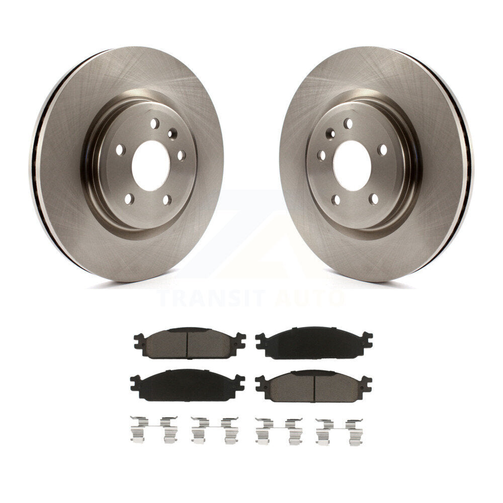 Disc Brake Rotors And Ceramic Pads Front Kit For 2009-2010 Lincoln MKS