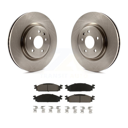 Disc Brake Rotors And Ceramic Pads Front Kit For 2009-2010 Lincoln MKS