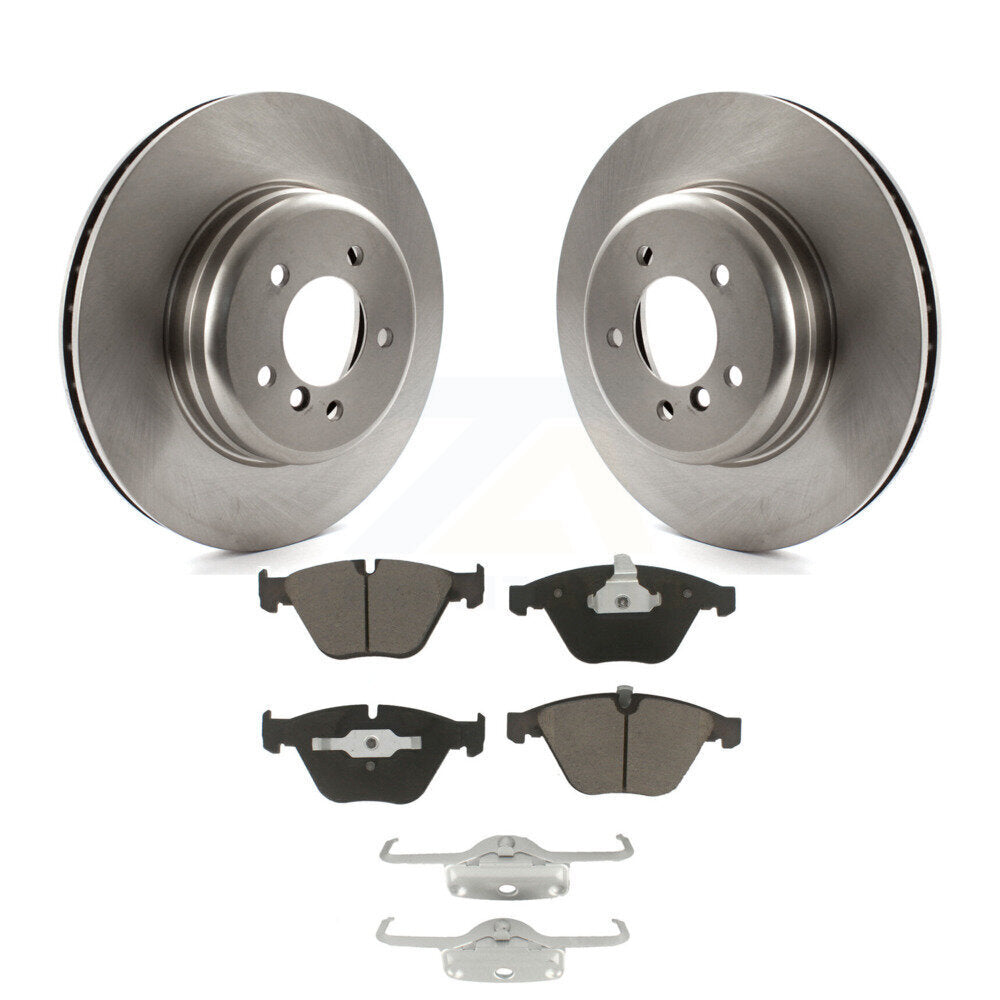 Disc Brake Rotors And Ceramic Pads Front Kit For BMW 650i 645Ci 550i 545i 535i