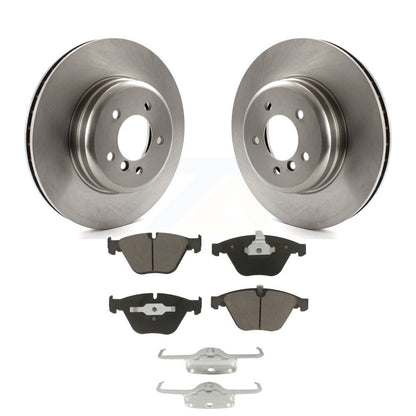 Disc Brake Rotors And Ceramic Pads Front Kit For BMW 650i 645Ci 550i 545i 535i