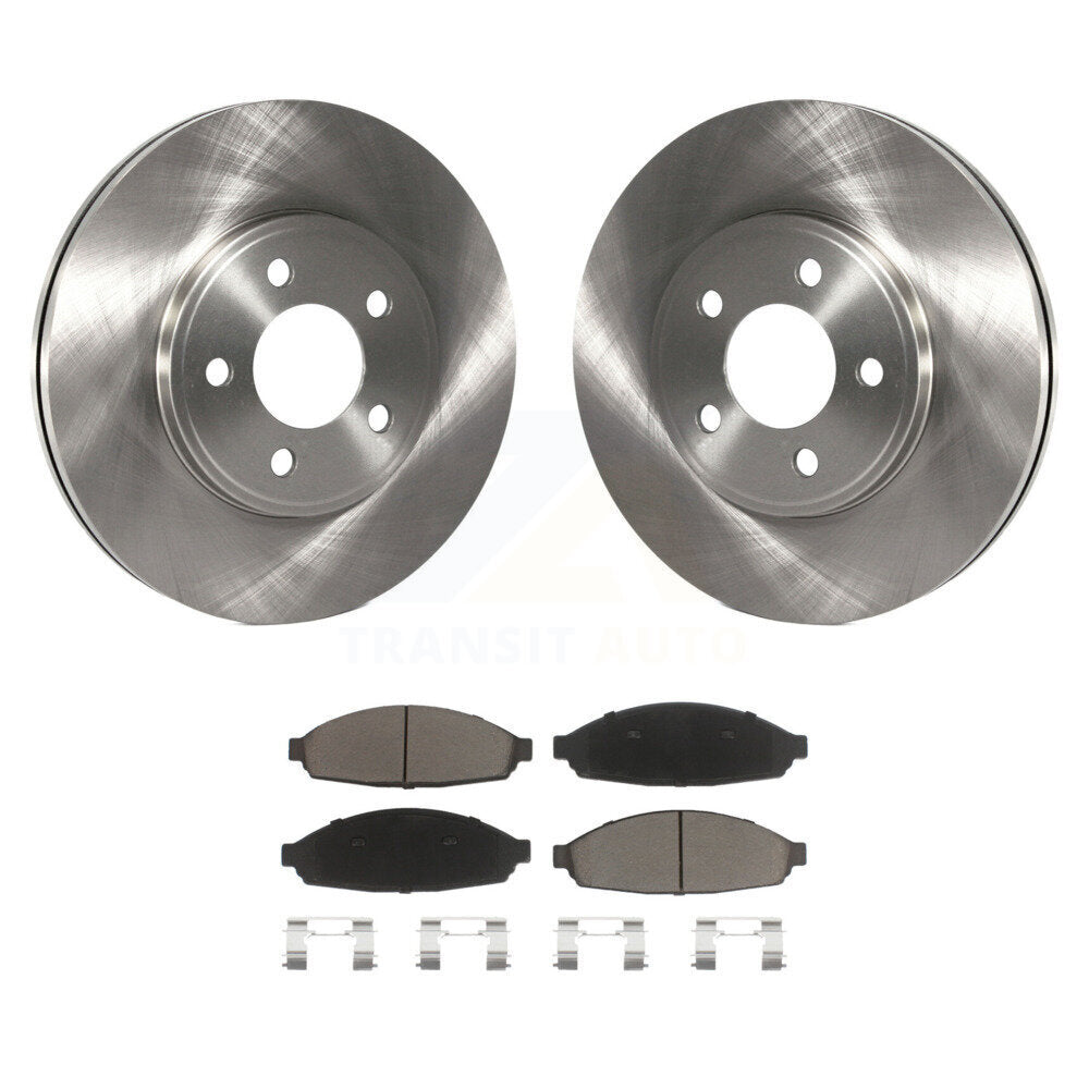 Brake Rotor Ceramic Pad Front Kit For Ford Crown Victoria Lincoln Town Car Grand