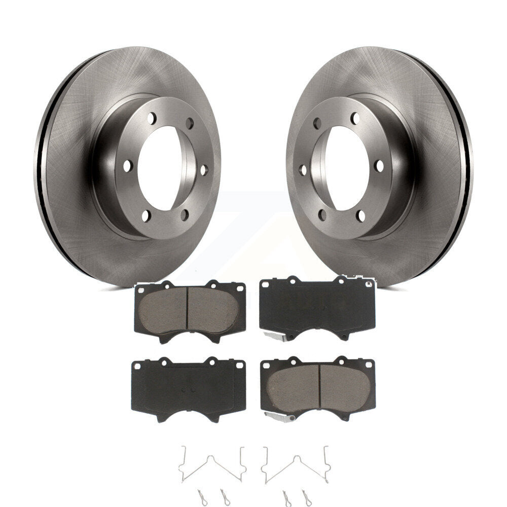 Disc Brake Rotors And Ceramic Pads Front Kit For Toyota Tundra Sequoia