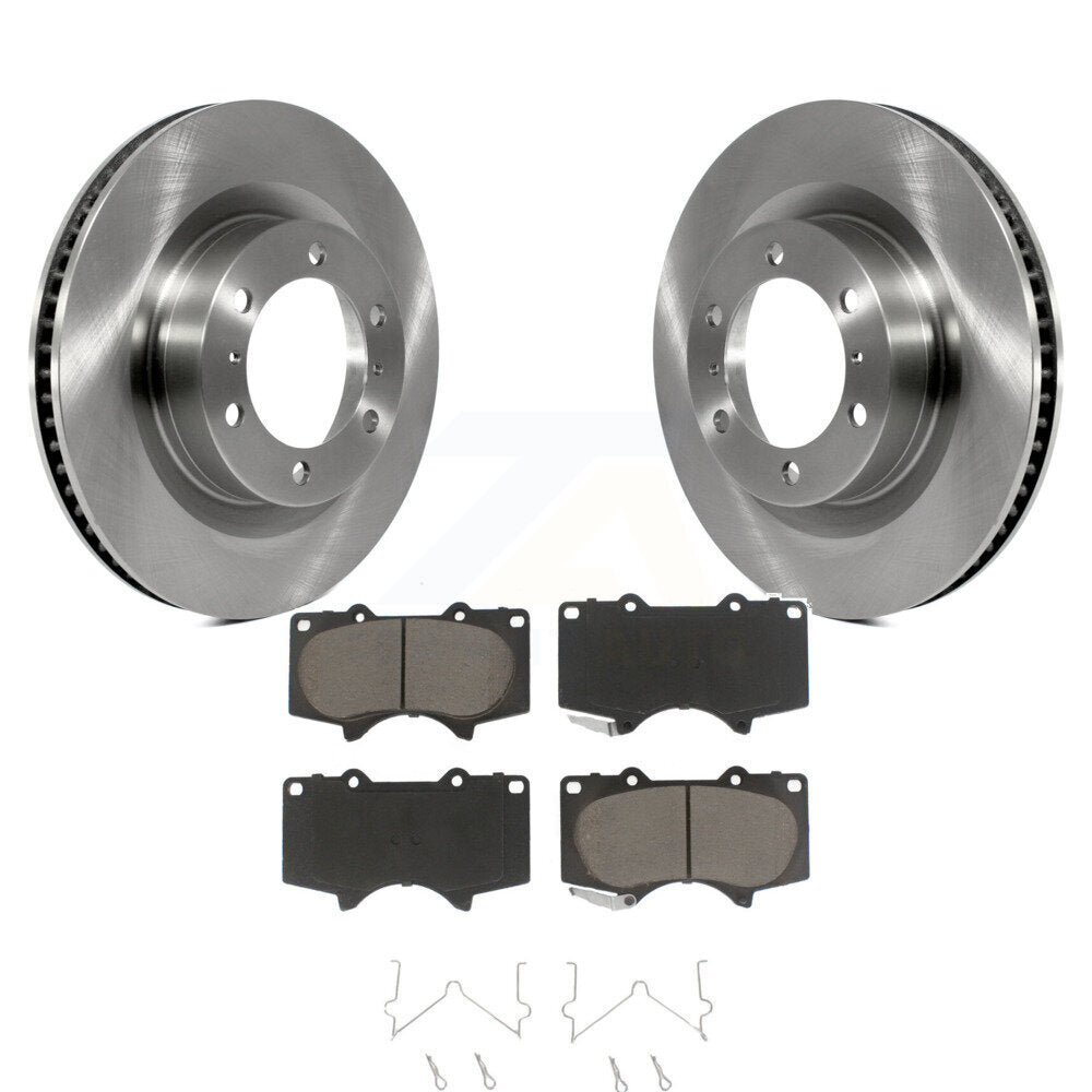 Disc Brake Rotors Ceramic Pad Front Kit For 2010-2023 Toyota 4Runner Lexus GX460