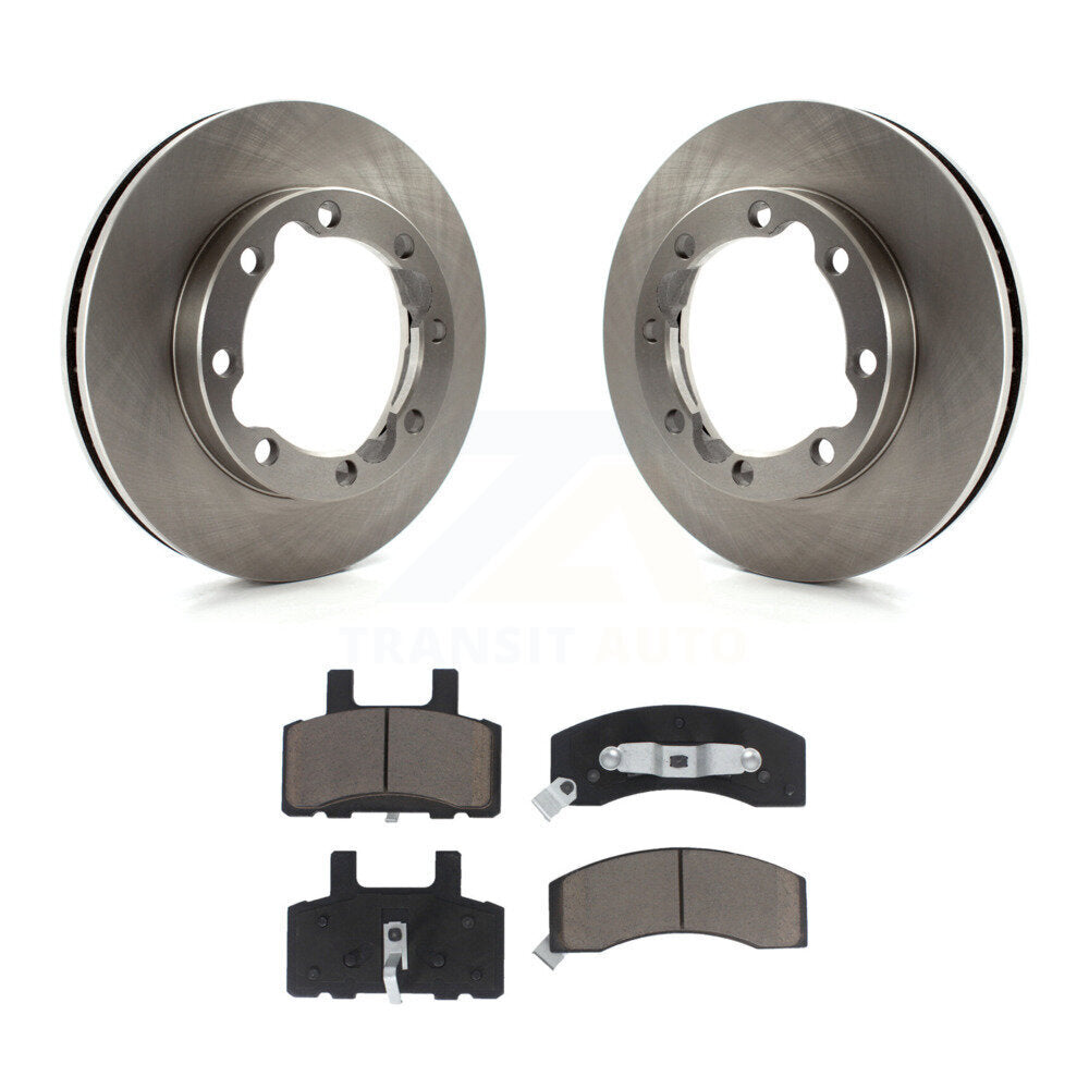 Brake Rotors & Ceramic Pad Front Kit For Dodge Ram 2500 K3500 3500 Chevrolet GMC
