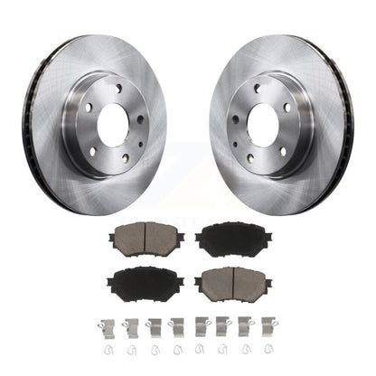 Disc Brake Rotors And Ceramic Pads Front Kit For 2014-2018 Mazda 3 Sport