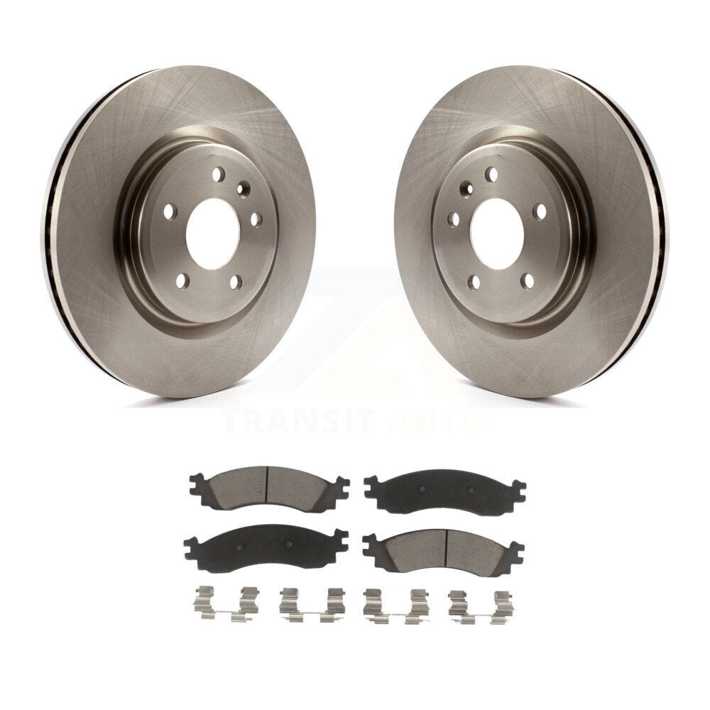 Disc Brake Rotors And Ceramic Pads Front Kit For 2010-2012 Ford Taurus SHO