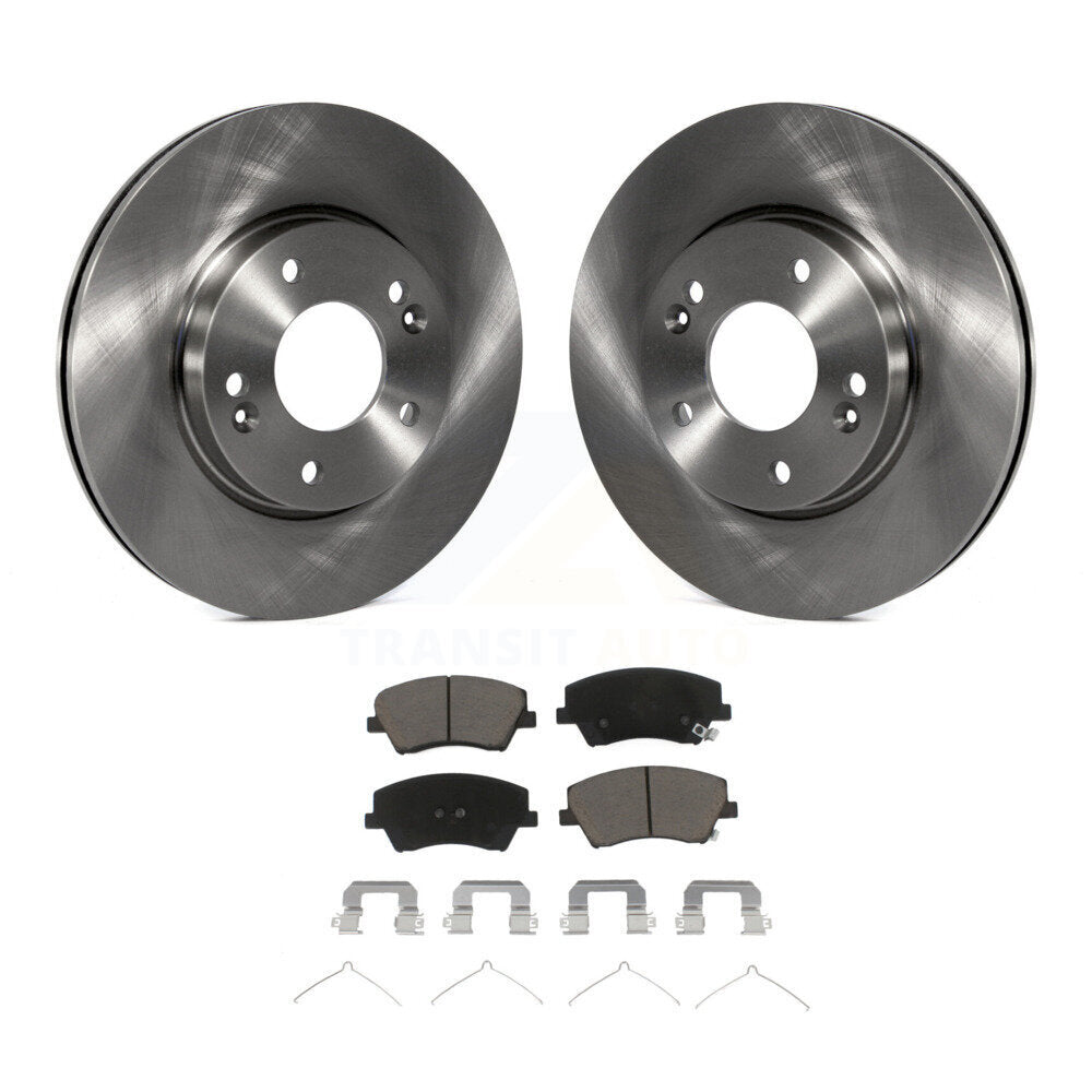 Disc Brake Rotors And Ceramic Pads Front Kit For Hyundai Elantra