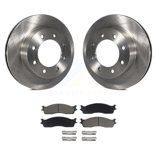 Disc Brake Rotors And Ceramic Pads Front Kit For Dodge Ram 1500 3500 2500