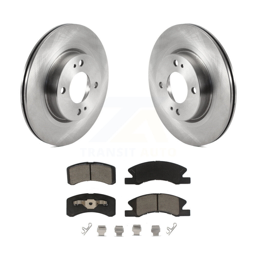 Disc Brake Rotors And Ceramic Pads Front Kit For 2017-2024 Mitsubishi Mirage G4