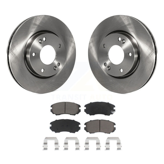Brake Rotors & Ceramic Pad Front Kit For Hyundai Kia Sonata Tucson Soul Sportage