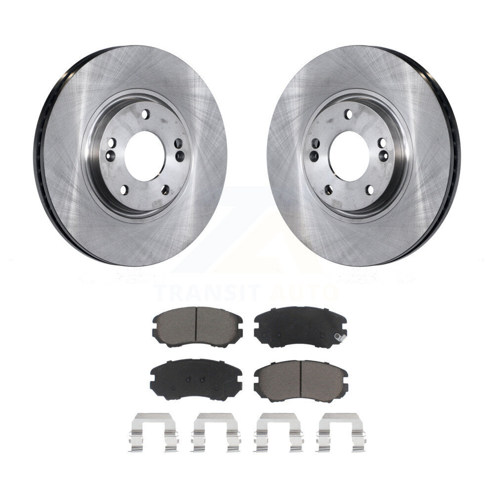 Disc Brake Rotors And Ceramic Pads Front Kit For Hyundai Azera Kia Amanti