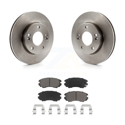 Disc Brake Rotors And Ceramic Pads Front Kit For 2010-2011 Kia Soul 1.6L