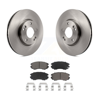 Disc Brake Rotors And Ceramic Pads Front Kit For 2006-2010 Hyundai Sonata 3.3L