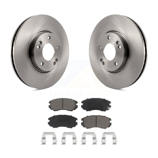 Disc Brake Rotors And Ceramic Pads Front Kit For 2006-2010 Hyundai Sonata 3.3L