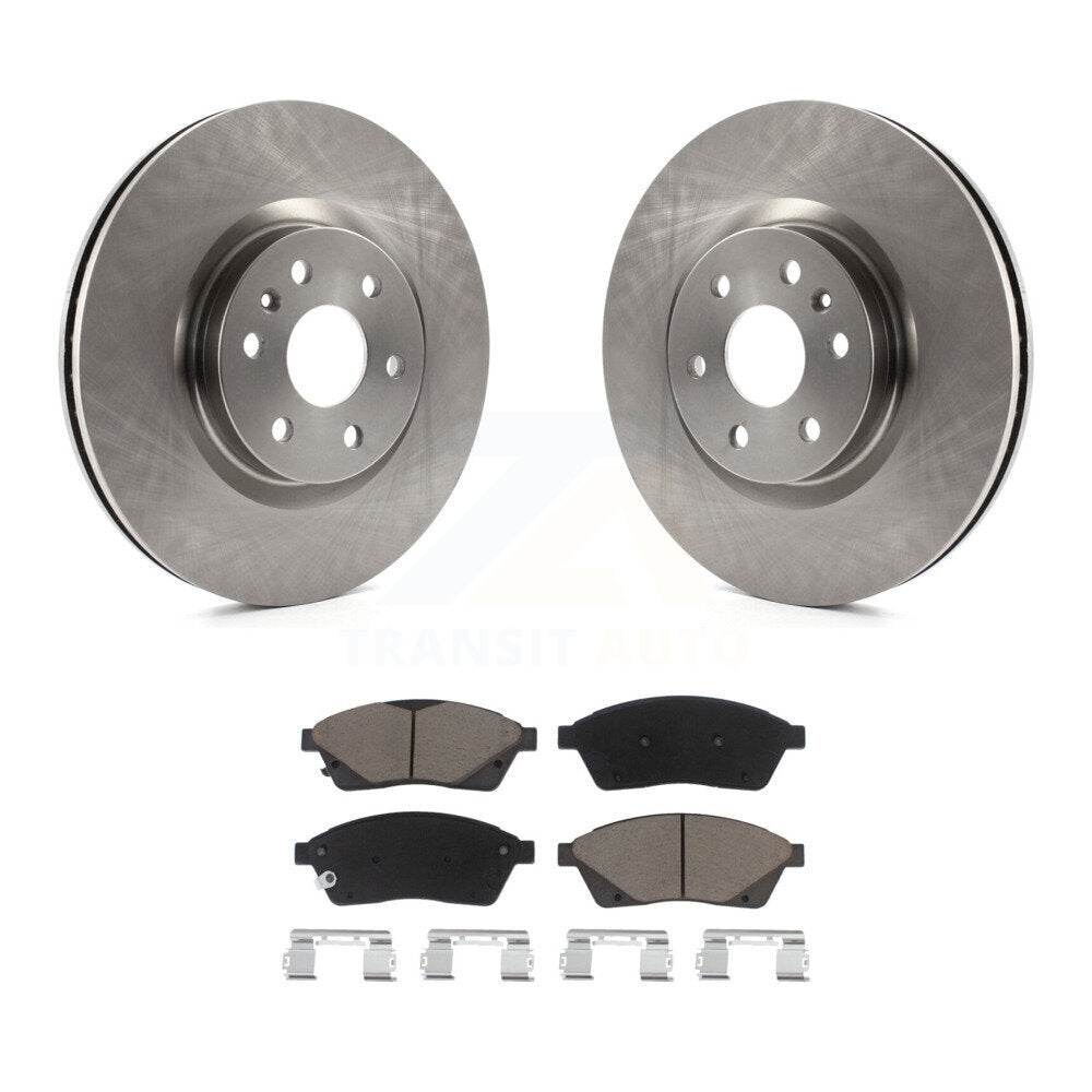 Disc Brake Rotors And Ceramic Pads Front Kit For Cadillac SRX Saab 9-4X
