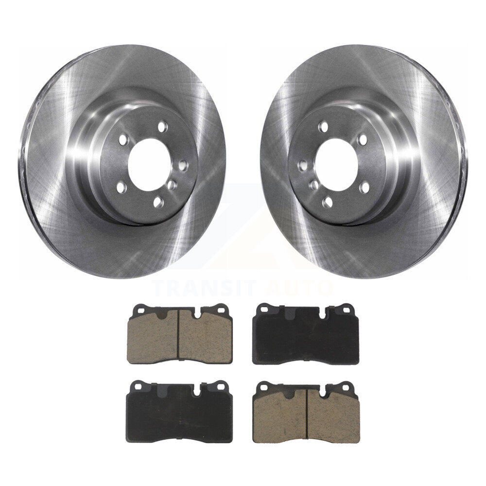 Brake Rotors & Ceramic Pad Front Kit For 2006-2009 Land Rover Range Supercharged