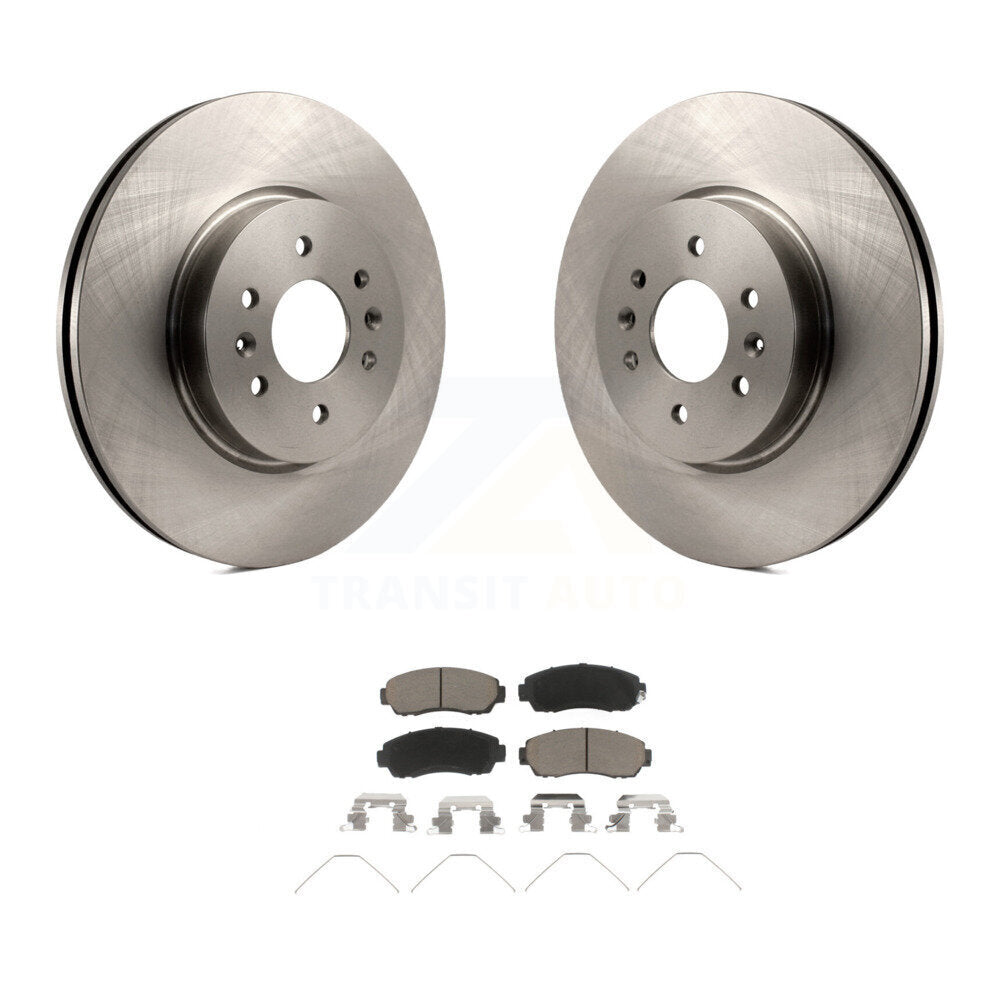 Disc Brake Rotors And Ceramic Pads Front Kit For 2011-2014 Honda Odyssey