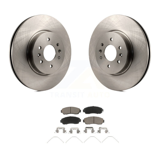 Disc Brake Rotors And Ceramic Pads Front Kit For 2011-2014 Honda Odyssey