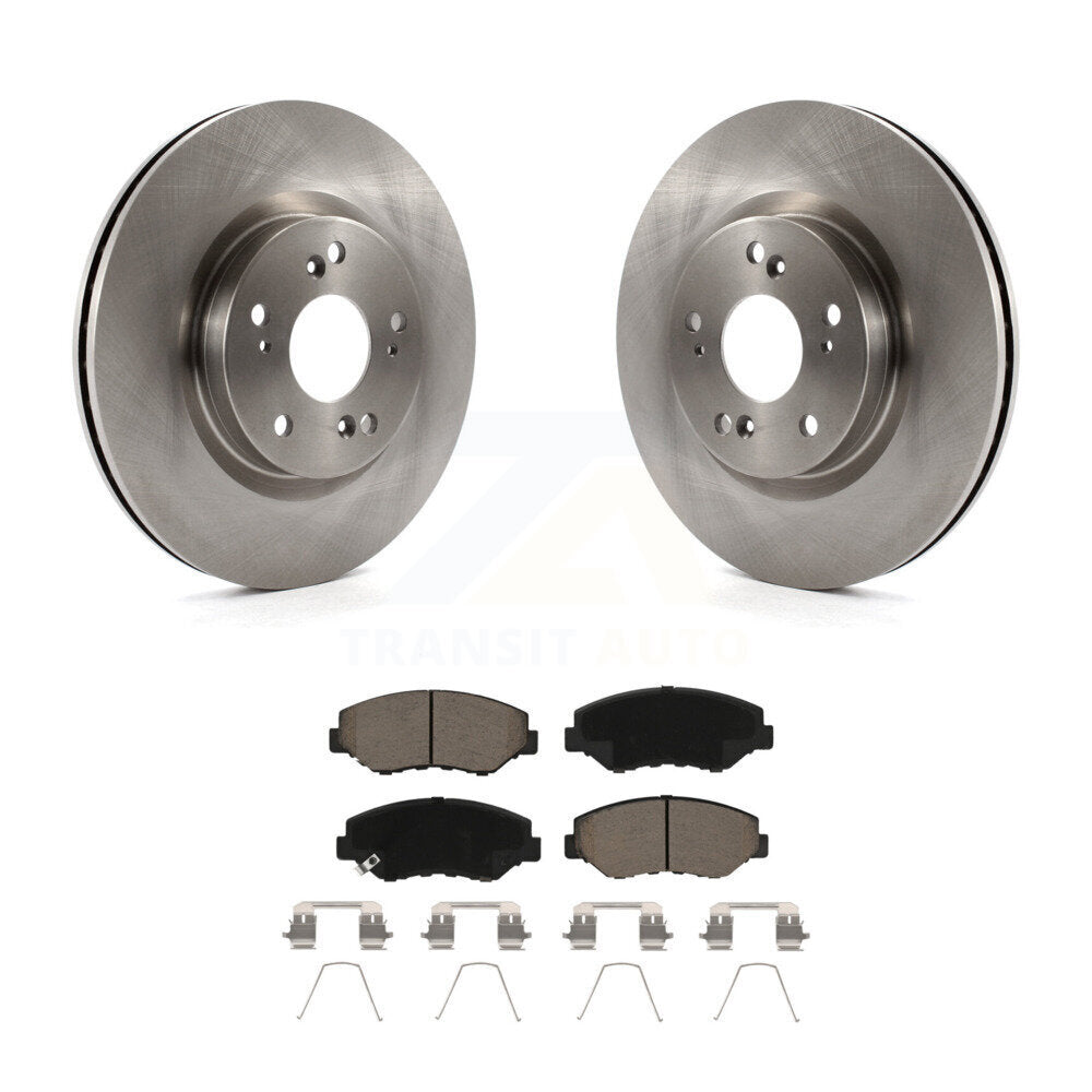 Disc Brake Rotors And Ceramic Pads Front Kit For 2012-2016 Honda CR-V FWD