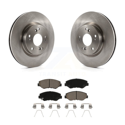 Disc Brake Rotors And Ceramic Pads Front Kit For 2012-2016 Honda CR-V FWD