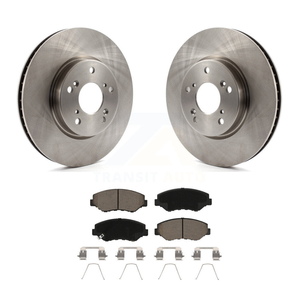 Brake Rotor Ceramic Pad Front Kit For 15 Honda Civic EX with Manual transmission
